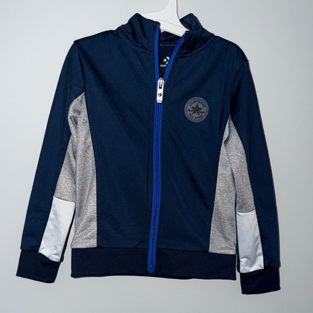 Converse Blue and Gray Zip-Up Jacket